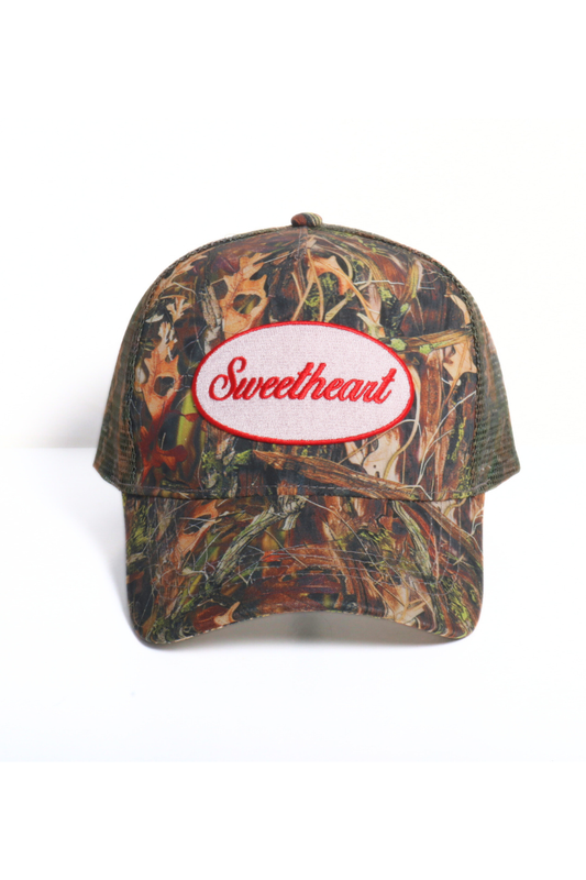 Sweetheart Embroider Mesh back Camo Trucker Hat