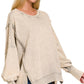 Zenana Acid Wash French Terry Oversized Sweatshirt