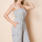 White Birch sleeveless Knit Jumpsuit