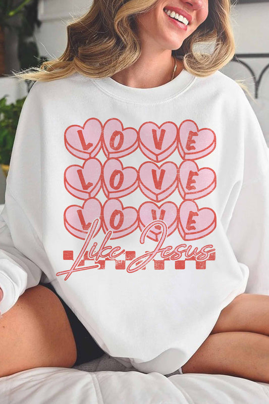 Good Day Street LOVE LIKE JESUS OVERSIZED SWEATSHIRT