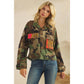 Camo jacket with Tiger Print contrast