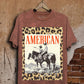 Lotus Leopard American Cowboys Graphic T-shirt