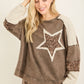 J her mineral Mineral Washed Leopard Cheetah Star Patched top