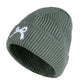 Black Bow Embroidered Cuff Beanie