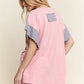 J. HER Mineral Washed Denim Star Sleeveless top HT6250