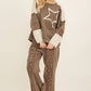 J. Her Mineral Washed Cheetah print Flare pants