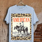 Lotus Leopard American Cowboys Graphic T-shirt