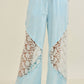 J. Her Mineral Washed Red Floral Lace Pants HP7046