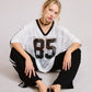 85 Graphic Jersey Top with Lace Contrast