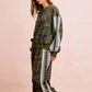 BIBI camo lace stripe Sweatpants
