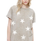 Zutter All Over Star Graphic T-Shirt Mocha