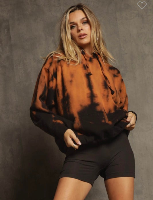 BlueButterCup Rust Tie dye Hoodie