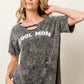 BIBI Mineral washed Cool Mom Graphic T-shirt