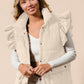 BIBI Ruffle Corduroy Puffer Vest