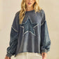Sage + Fig Denim star Sweatshirt