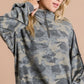 Bibi camo half zip pullover