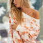 BIBI Off The Shoulder Rust Tie Dye Thermal