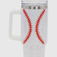 Baseball game day bling glam stainless tumbler
