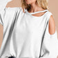 BIBI Ivory waffle Top Cold Shoulder