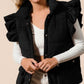 BIBI Ruffle Corduroy Puffer Vest