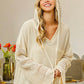 BIBI Cream knit Sweater Hoodie