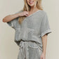 J. Her silver grey mineral washed star mesh top