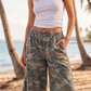 Lovlov camo lace tulip trim cargo pants