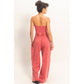 Mineral Wash Strapless Wide-Leg Jumpsuit