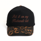 PUT IT ON MY HUSBAND'S TAB embroidery Leopard Brim Hat