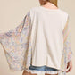 Ride Em' Cowboys Western Graphic Boho Contrast Poncho Top