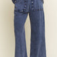 Mineral Washed Studded WideLeg Pocket Pants HP6549