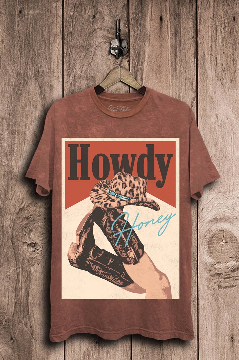 Lotus Howdy Honey leopard Graphic T-shirt