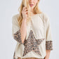 J her Mineral Washed Leopard Star Halfsleeve top HT6628