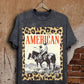 Lotus Leopard American Cowboys Graphic T-shirt