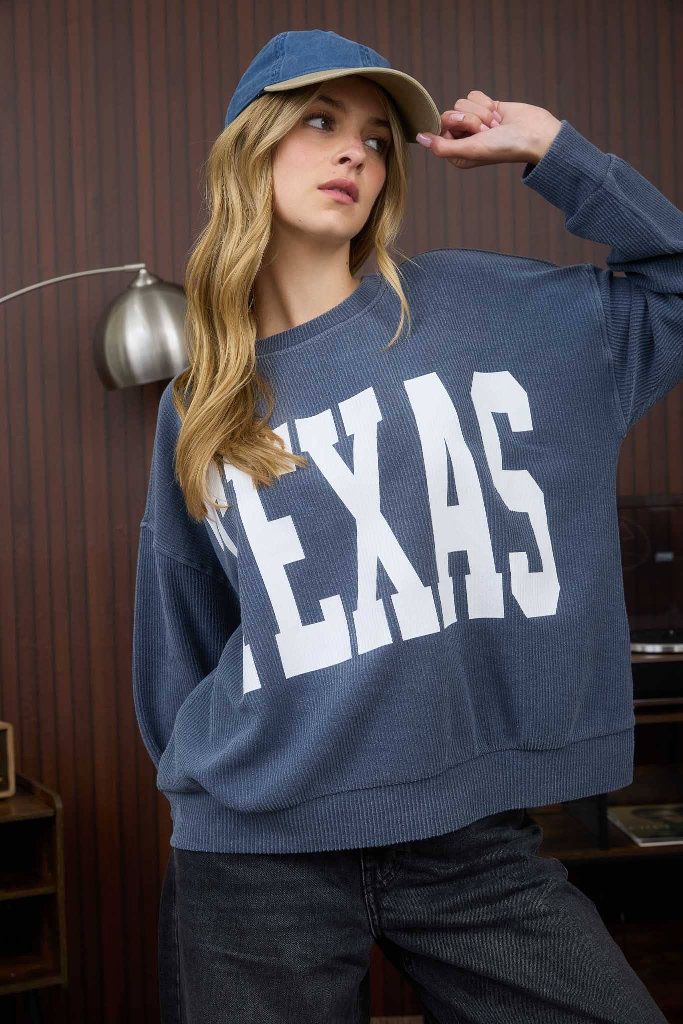 J.O.A TEXAS LONG SLEEVE KNIT TOP