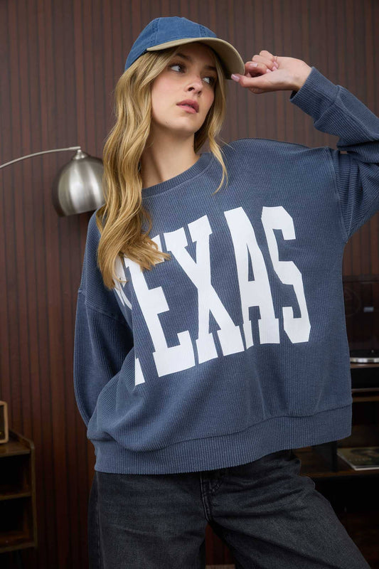 J.O.A TEXAS LONG SLEEVE KNIT TOP