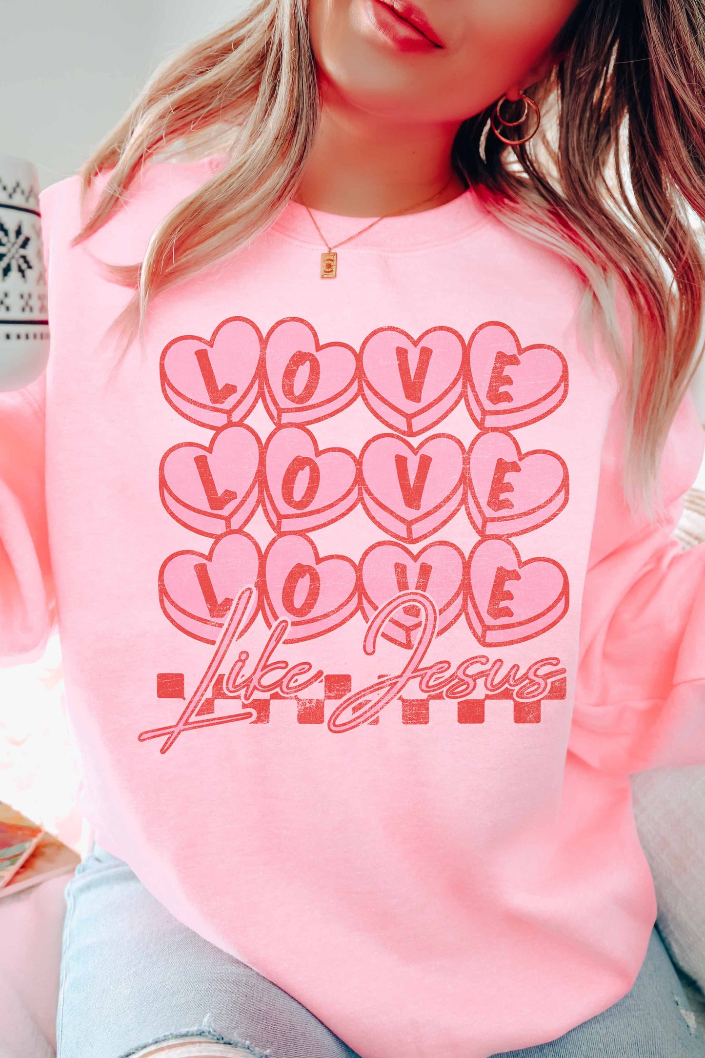 Good Day Street LOVE LIKE JESUS OVERSIZED SWEATSHIRT