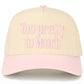 C.C TOO PRETTY TO WORK Letter on Two Tone Trucker Hat