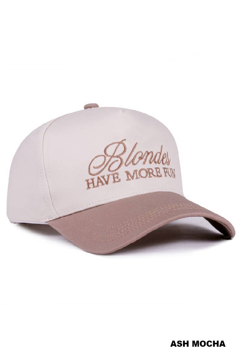 Blondes Have More Fun Two Tone Camo Trucker