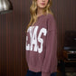 J.O.A TEXAS LONG SLEEVE KNIT TOP