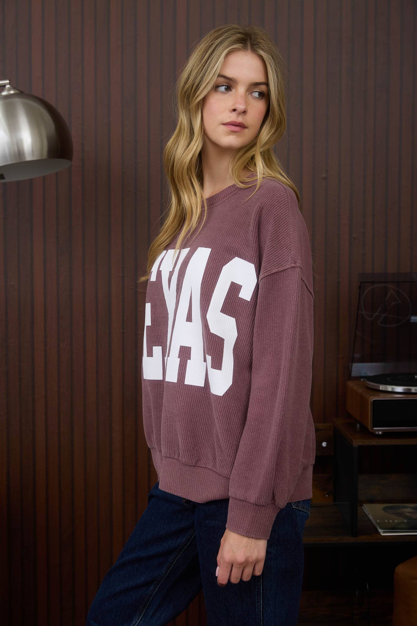 J.O.A TEXAS LONG SLEEVE KNIT TOP