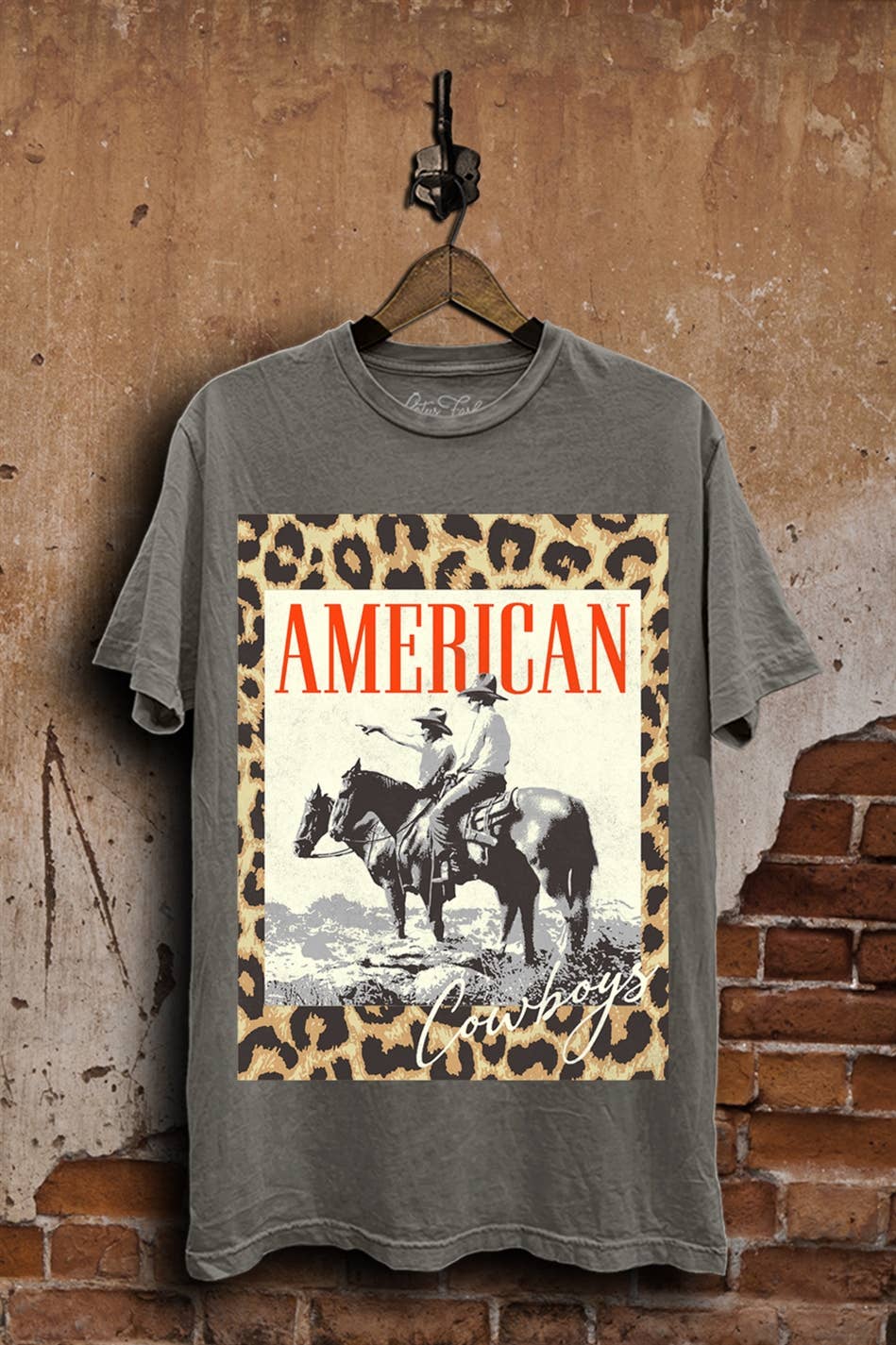 Lotus Leopard American Cowboys Graphic T-shirt