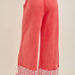 Mineral Washed Flower Daisy Trim LongLeg Pants HP6016P1