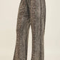 J. Her Mineral Washed Cheetah print Flare pants