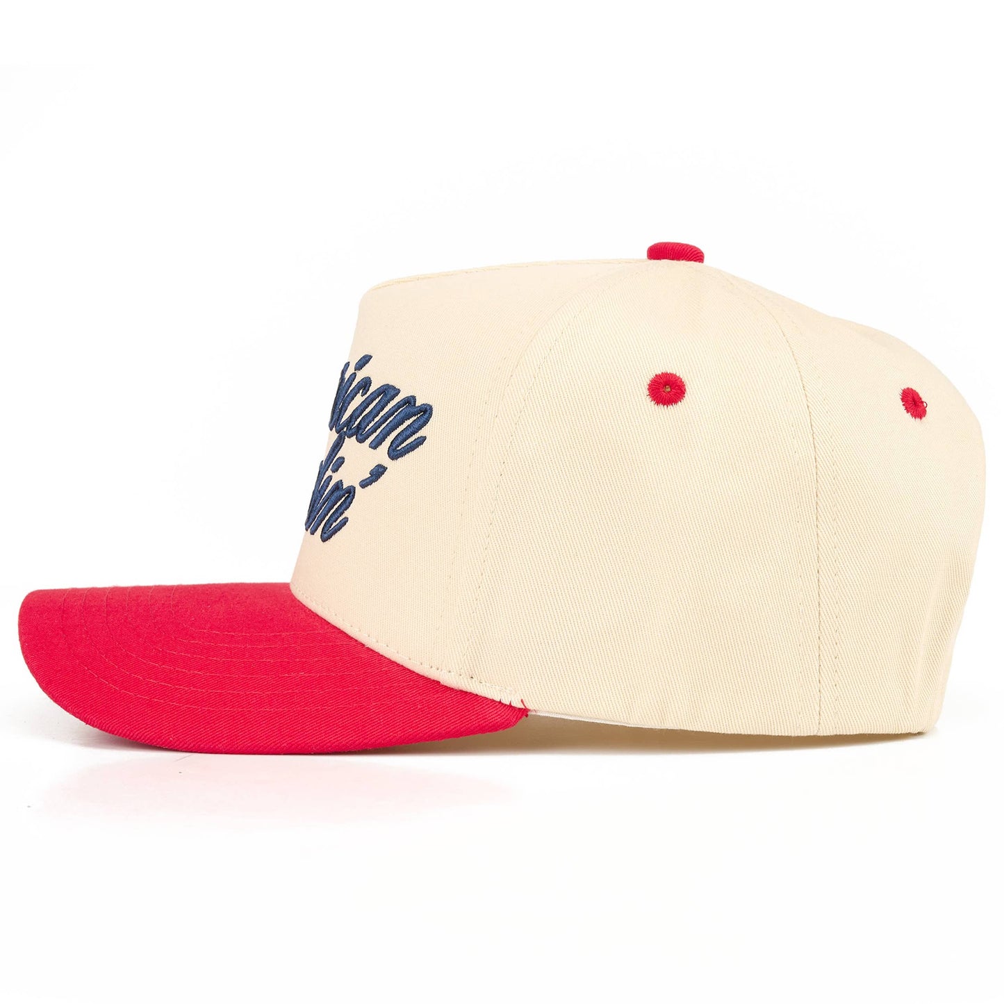 C.C AMERICAN DARLIN' Letter on Two Tone Trucker Hat