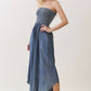TENCEL SMOCKED ROUND HEM JUMPSUIT - VJU60429P