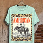 Lotus Leopard American Cowboys Graphic T-shirt
