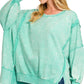 Zenana Acid Wash French Terry Oversized Sweatshirt