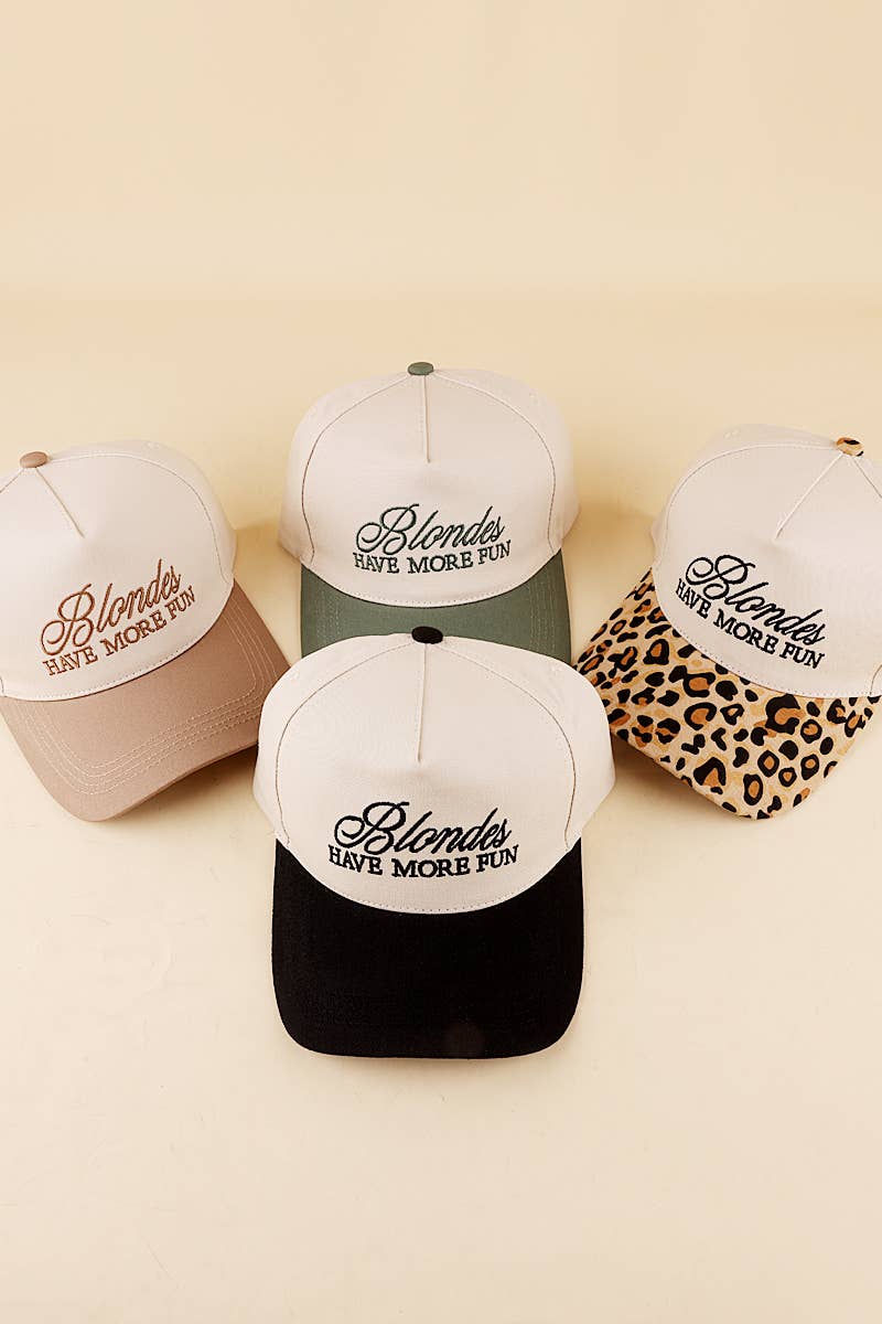 Blondes Have More Fun Two Tone Camo Trucker
