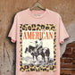Lotus Leopard American Cowboys Graphic T-shirt